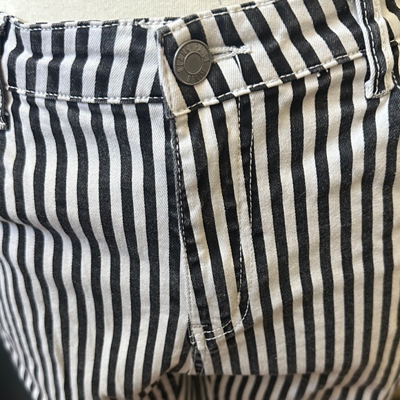 Blank Paige Black & White Striped Ultra Flare Jeans Size Large - Picture 17 of 17